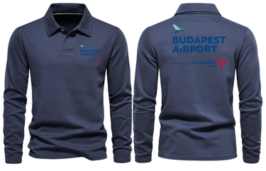 BUDAPEST AIRPORT LONG SLEEVE POLO